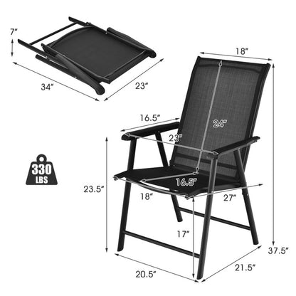 4-Pack Patio Portable Folding Chairs for Outdoor Camping