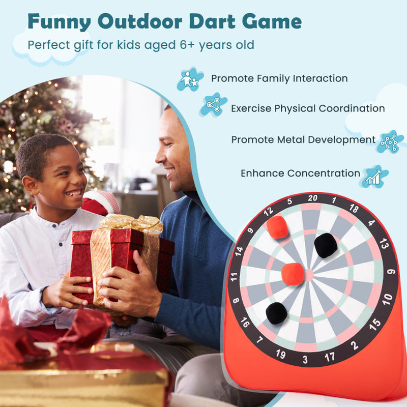 Large Dart Board for Kids with 4 Kick Balls