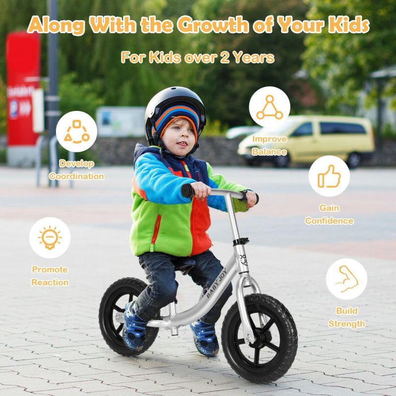 Aluminum Adjustable No Pedal Balance Bike for Kids Age 2+ Years Old