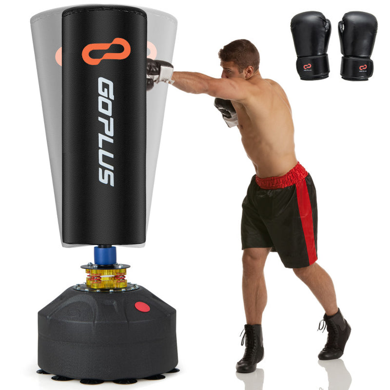 Freestanding Punching Bag Kickboxing Bag with Stand and Suction Cup Base