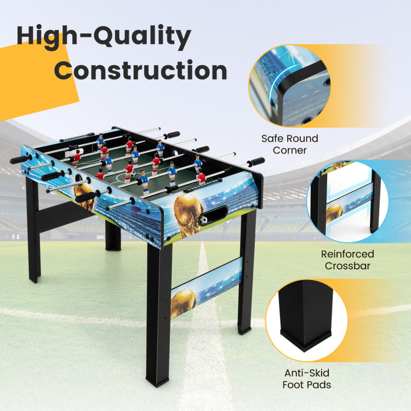 37 Inch Mini Foosball Table with Score Keeper and Removable Legs