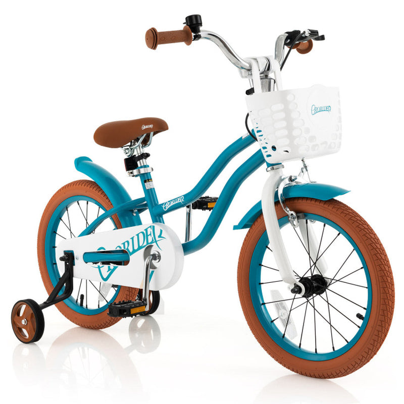 12/14/16/18 Inch Kids Bike Adjustable with Removable Basket Ages 3-8