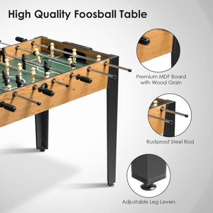 48 Inch Competition Sized Home Recreation Wooden Foosball Table