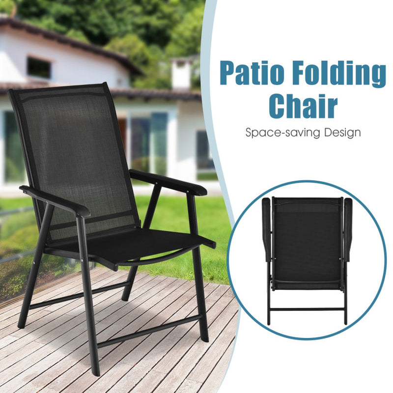 4-Pack Patio Portable Folding Chairs for Outdoor Camping