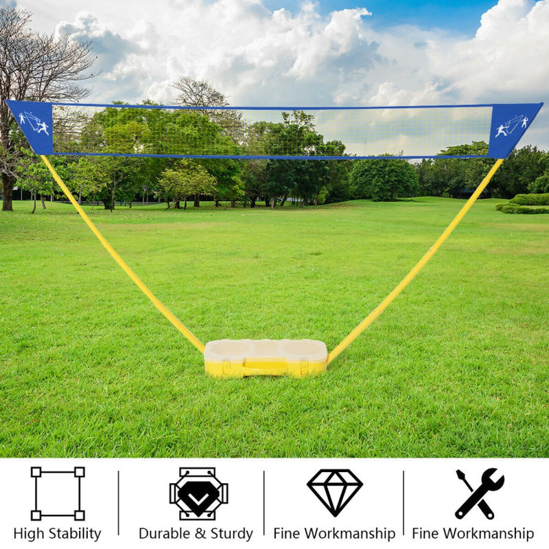 Portable Badminton Set Folding Tennis Badminton Volleyball Net