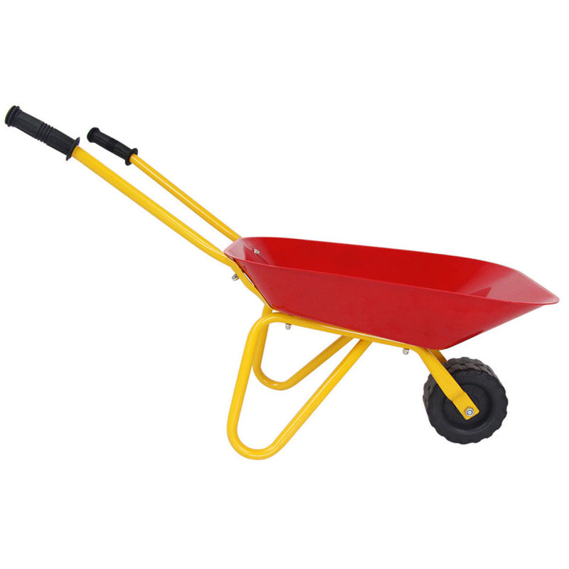 Outdoor Garden Backyard Play Toy Kids Metal Wheelbarrow