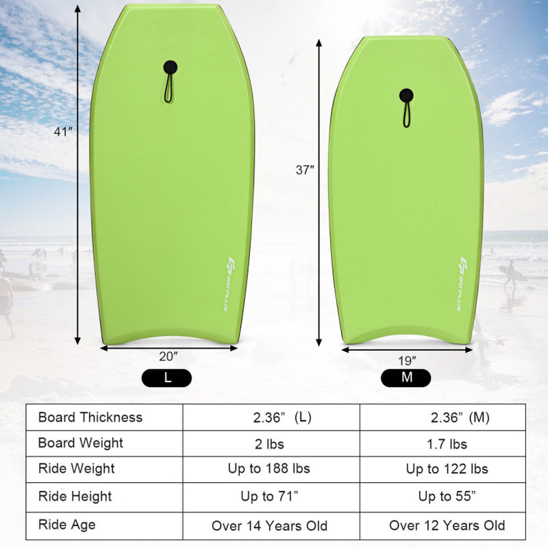 Super Surfing Lightweight Bodyboard with Leash