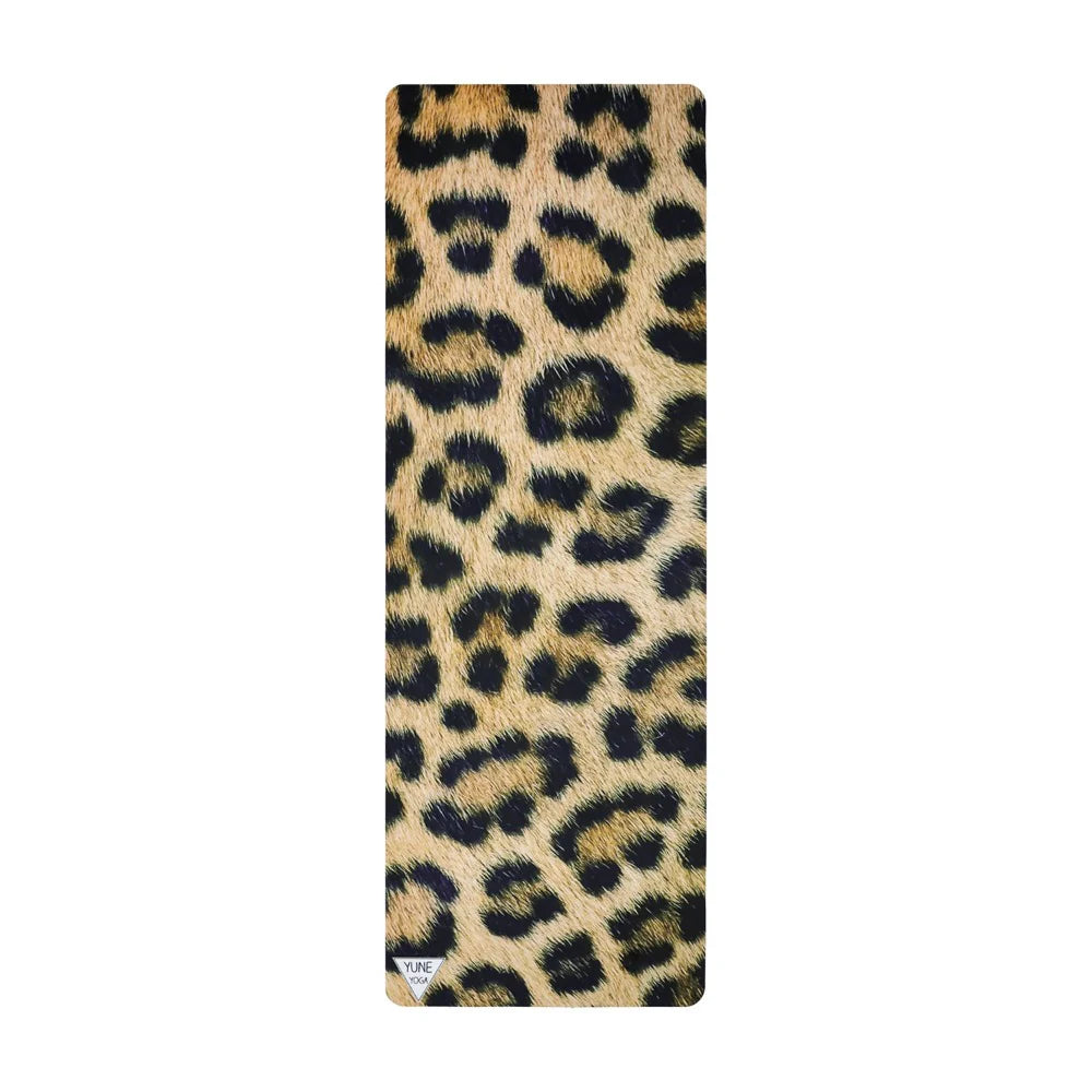 Foldable Suede Yoga Mat Leopard  Travel Mat