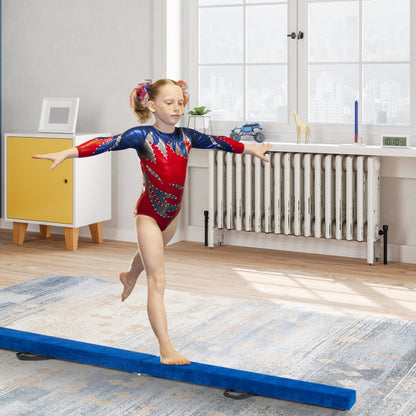 7 Feet Folding Portable Floor Balance Beam with Handles for Gymnasts