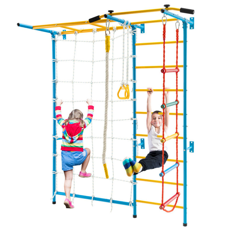 7 in 1 Kids Indoor Gym Playground Swedish Wall Ladder