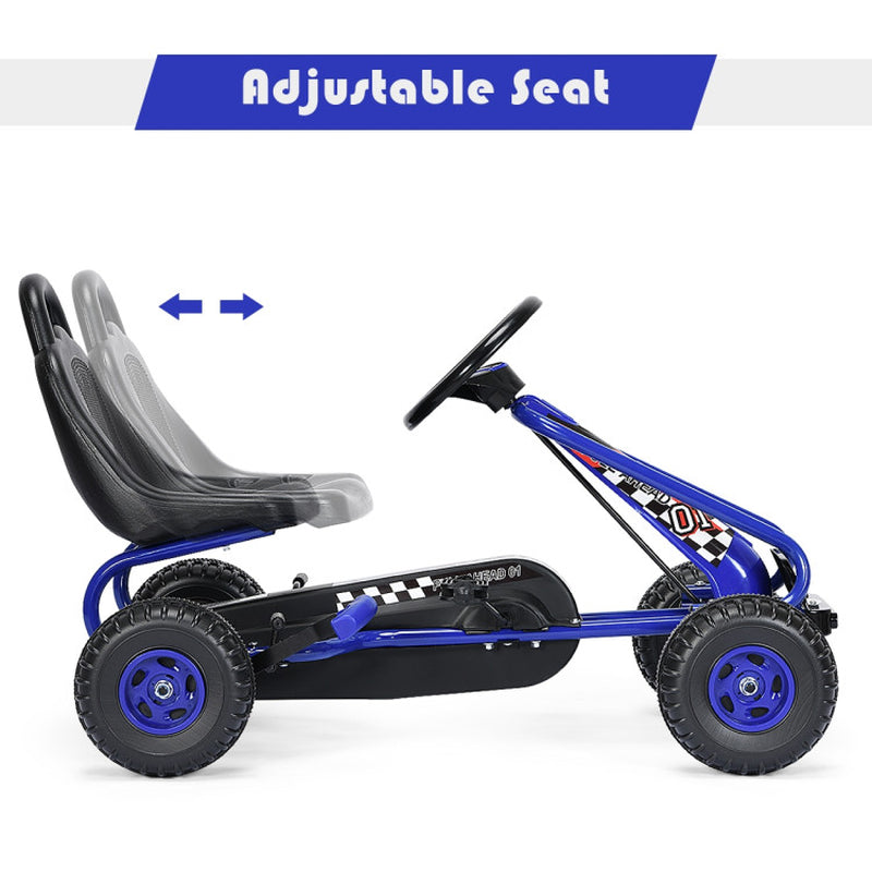 4 Wheel Pedal Powered Ride on Car with Adjustable Seat